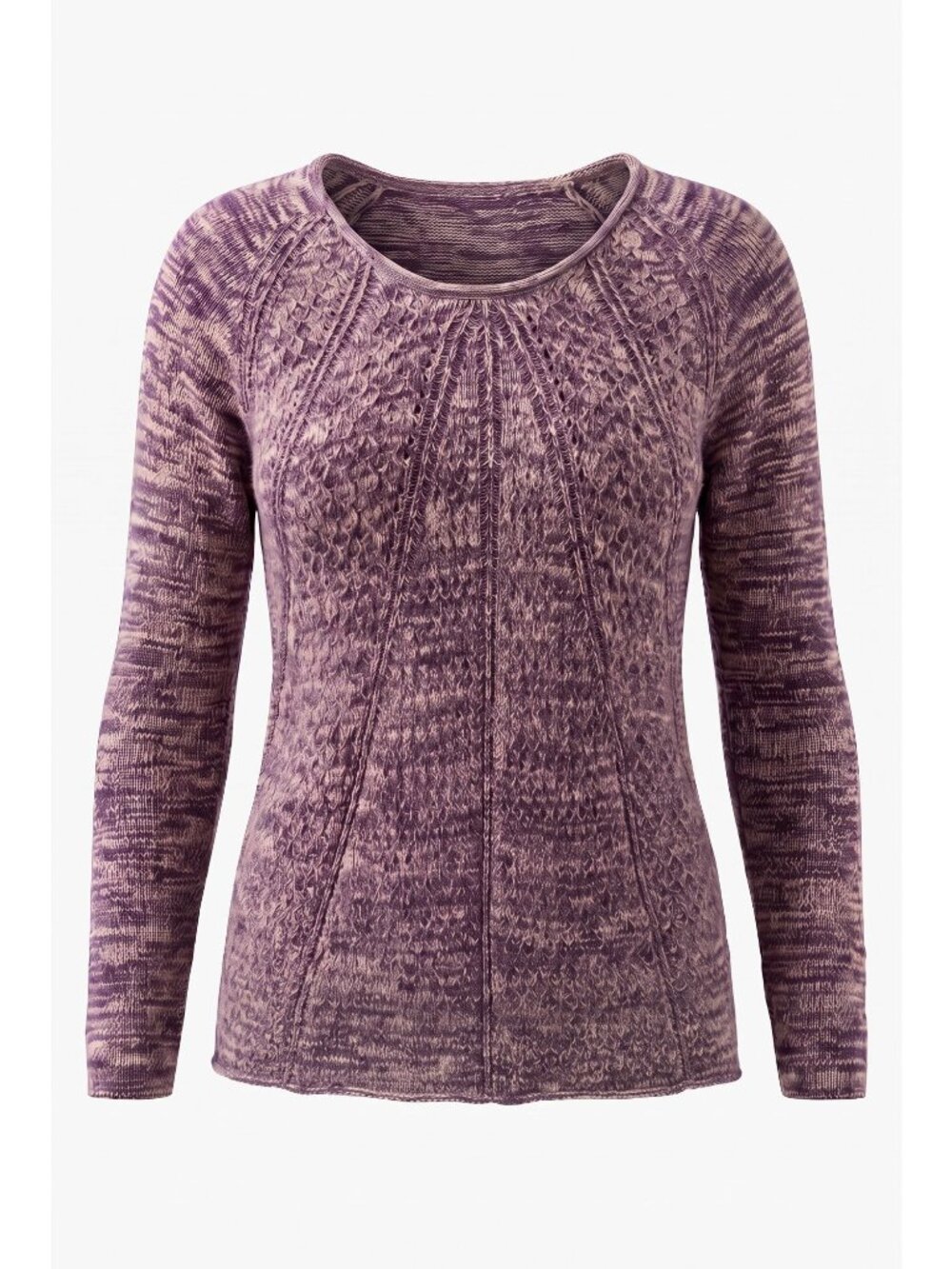 Calvin Klein Jeans Womens L Purple Marled Textured High Low Pullover Sweater EUC